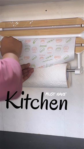 Varsha S. on Instagram: "Still juggling tissue, butter paper & cling film every day? 👀 This 3-in-1 multi roll dispenser just fixed my kitchen chaos ✨ One place. Clean cuts. Zero mess. Kitchen organizer , Amazon finds, rental home and kitchen #KitchenHacks #OrganisedKitchen #musthavekitchen #amazonfinds #kitchenorganizer"
