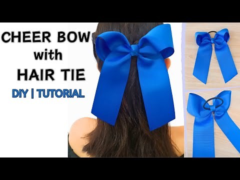How to Make Dazzling Cheer Bows with Hair Tie Tutorial #laços