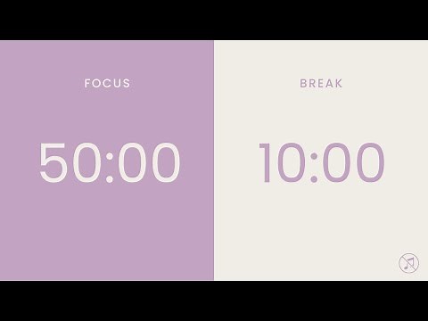 50/10 Pomodoro Timer | 3 x 50 min | Focus | Study | Reflection | Productivity