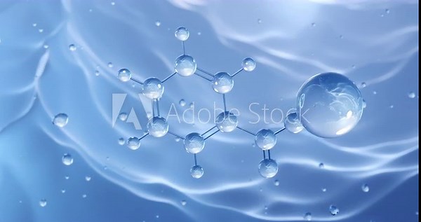 Potassium benzoate rotating molecular structure, 3d model of molecule, food preservative e212, looped video