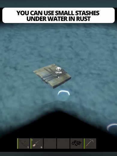 YOU CAN USE SMALL STASHES UNDER WATER IN RUST #rust #rustgame #rusttok #rustclips #playrust #rustgameplay