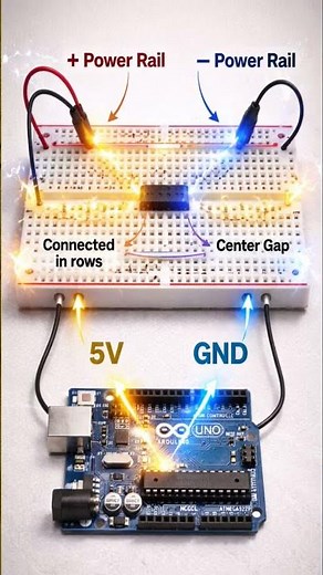 Breadboard Basics Explained 🔌 #shorts