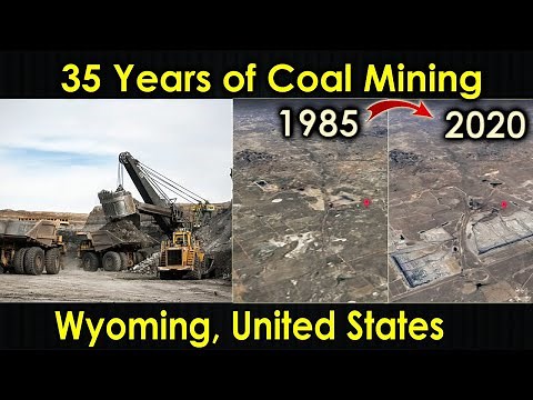Coal Mining | North Antelope Rochelle Mine | Wyoming | 35 Years Time Lapse | United States