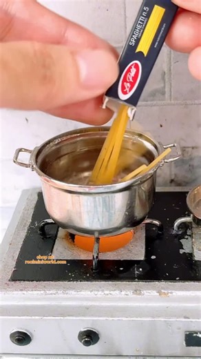 REAL Tiny Food Cooking, Baking, & Art Shop on Instagram: "back to my pasta girl era  everything you see in this video can be adopted at realminiworld.com #tinyfood #minicooking #tinycooking #miniature #asmr"