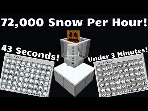 72,000 Snow Layers or Snowballs Per Hour! - Easy Max Speed Snow Farm
