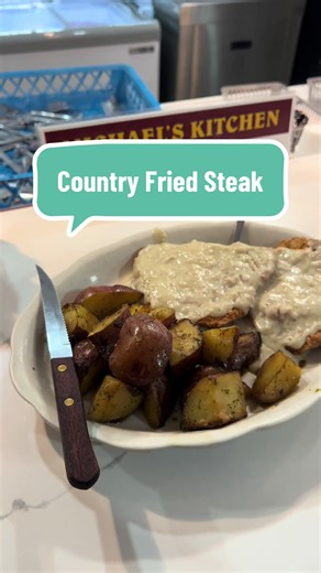Delicious Country Fried Steak with Roasted Potatoes