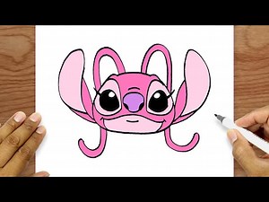 How To Draw Angel Head Small | Angel From Lilo And Stitch - Videos For Kids