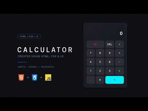 Build a Modern Calculator UI Using HTML, CSS & JavaScript