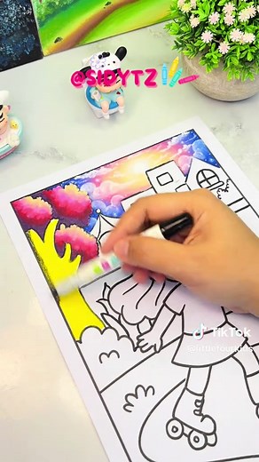 Belajar Menggambar & Mewarnai Sketsa Kartun