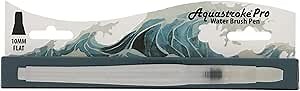Creative Mark Aquastroke Pro Water Brush Pen - Water Soluble Paint Brushes Perfect for On-The-Go Or in The Studio - Flat (Large)