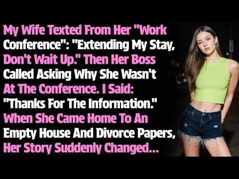 My Wife Texted From Her "Work Conference": "Extending My Stay, Don't Wait Up." Then Her Boss...