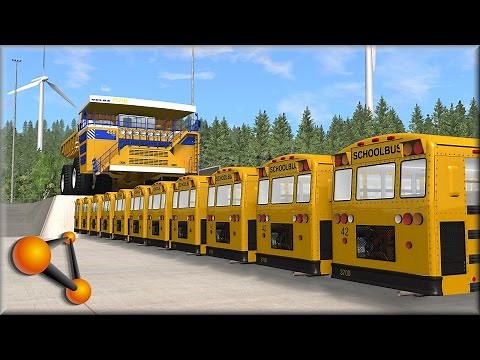 BeamNG Drive Insane Bus Crashes #1 - Insanegaz