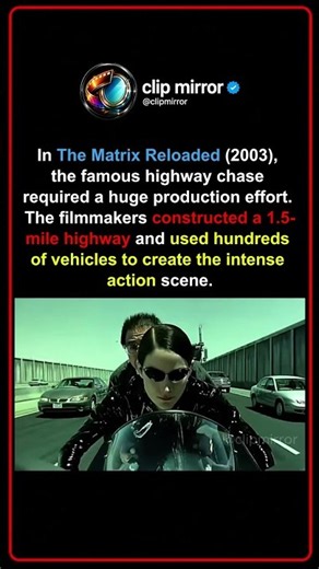 The Massive Highway Built for The Matrix Reloaded! 🚗💥 #movie