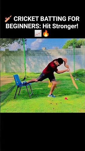 🏏 CRICKET BATTING FOR BEGINNERS: Hit Stronger! 📈🔥.