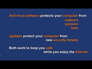 Anti-virus software and app updates are critical for your online safety