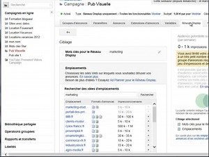 Google Ad Planner dans Adwords