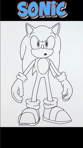 How To Draw Sonic The Hedgehog | SONIC X | STEP BY STEP #shorts #sonicx #drawing #sonicdrawing