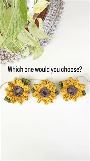 The Crochet Sunflower Appliqué pattern launches Monday 🌻 #freecrochetpattern #crochetsunflower