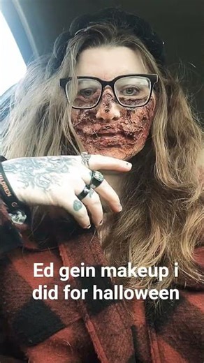 made my own human flesh mask with makeup.