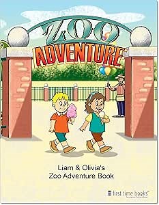 Personalized Children’s Zoo Adventure Storybook – Customize with Child’s Name, Hair Color, Gender, and Ethnicity | 28-Page 8.5” x 11” Paperback by First Time Books