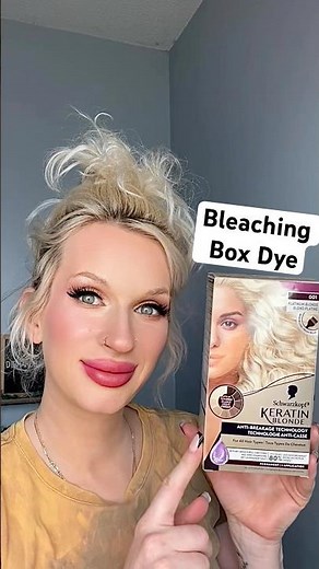 Testing out Schwarzkopf Platinum Blonde 001 box dye on my dark hair #bleachinghair #schwarzkopfpro