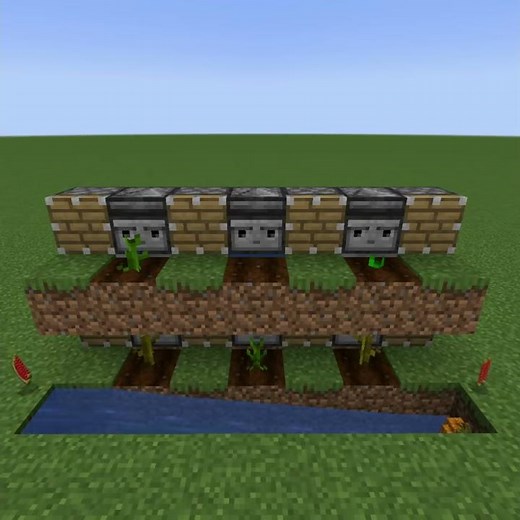 Minecraft Auto Melon & Pumpkin Farm Tutorial #SHORTS