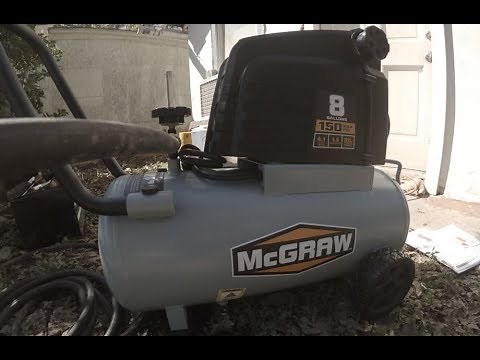 How to Assemble McGraw 8 gallon Air Compressor (Assembly and Break in Procedure)
