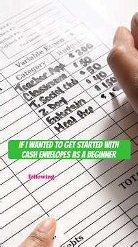 If I wanted to get started with cash envelopes as a beginner, I would do this #cashstuffing
