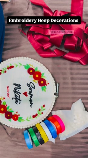 Thread & Circle on Instagram: "Embroidery Hoop Decoration | Easy DIY Wall Hanging Craft ✨🧵 Learn how to make a beautiful embroidery hoop decoration for home decor! This easy DIY craft is perfect for beginners and handmade lovers 💖 Try it and decorate your room with your own art. Save ❤️ | Like 👍 | Share 🔁 | Follow for more embroidery ideas #EmbroideryHoop #DIYHomeDecor #HandmadeWallArt #EmbroideryArt #craftreels"