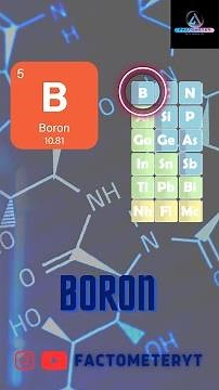 Boron Facts - Chemistry Periodic Table Series ✅