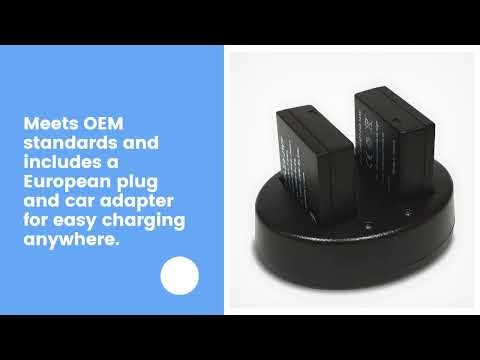 Panasonic Lumix DMC-GX85 Replacement Battery (2-Pack, 1100mAh) and Dual Charger