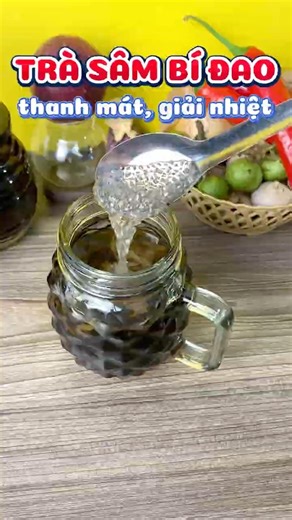 Cách nấu trà sâm bí đao hạt chia thanh mát, giải nhiệt tại nhà #thichnauan #trasambidao #nauantainha