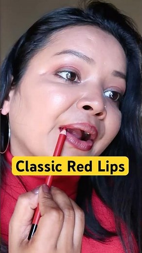 Classic Red Lipstick Look ✨ @BlushWithSwati #shortsfeed #lipstick #beautyvideos