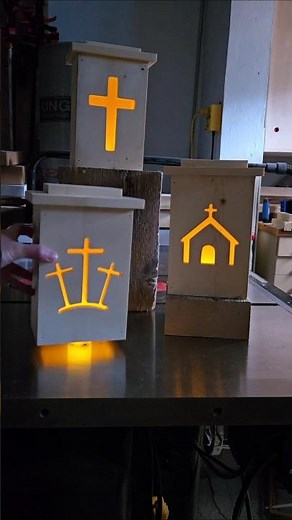 Wood lanterns made for Easter 🐣 #woodworking