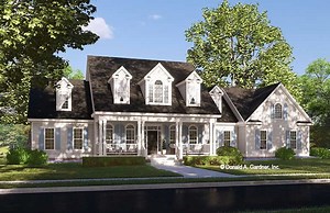 Country house plan with a two-story floor plan and four bedrooms - The Augusta - 381