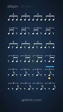 Eight note triplet rhythms 🎶 #rhythm #musiclesson #drums #drumnotation #drumpractice