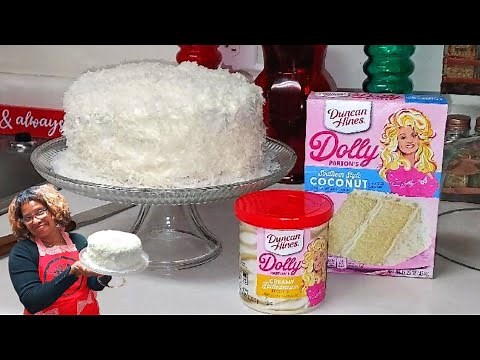 Dolly Parton's Southern Style Coconut Cake by Duncan Hines! Jean Jean's Kitchen