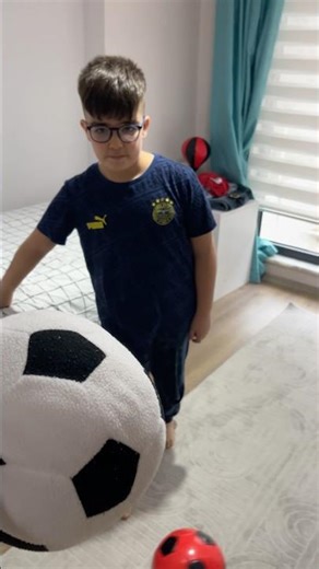 Devran is playing with a house ball at home #shorts