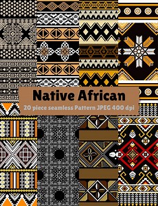 African Tribal Pattern Set: Boho Fabric Textures, Digital Prints (JPEG, 400 Dpi, 5000x5000 Px) - Etsy
