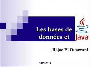 Chapitre 8 : Les bases de données et Java (1/2)
