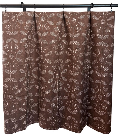 Chestnut Brown and Beige Geometric Curtains, Dark Brown Beige Abstract Leaf Print Curtain Panels - Etsy