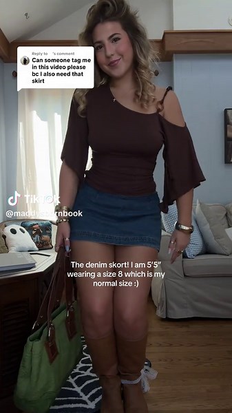 Denim Skort Styling Tips for Fall Fashion