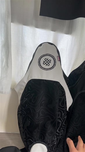 Infinity Crown Logo White Motorcycle Seat Cover