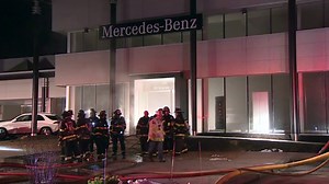 Investigation underway after fire destroys SUV in showroom of Lynnfield car dealership