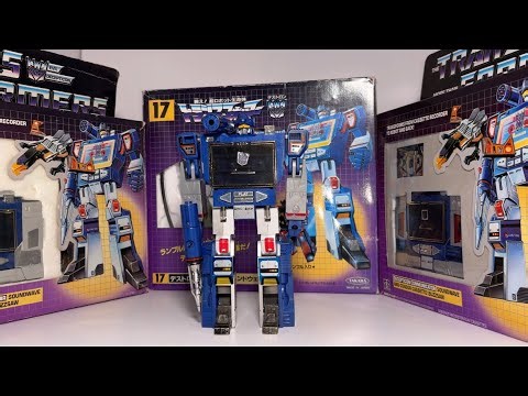 Transformers generation one Soundwave figure showcase. G1 packaging takara, pre & rub variants