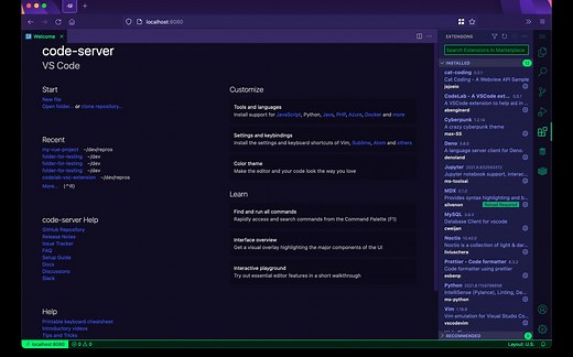 code-server开发工具安装&使用