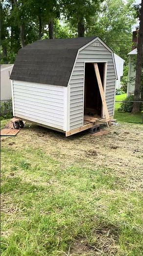 How to move a shed #equipment #shed #tractor #excavator