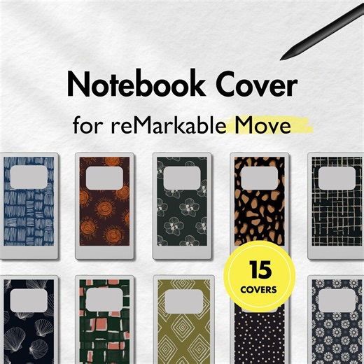Notebook Covers for Remarkable Move, Cover Bundle for Remarkable Paper Pro Move, Notebook for Remarkable, Templates for Remarkable - Etsy