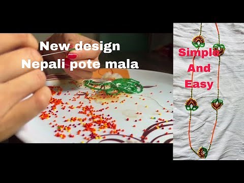 How to make simple and beautiful pote making at home/jewelry making/Nepali pote mala design#handmade
