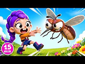 🦗 Mosquito, Go Away! 🪰 Learn Insects & Nature for Kids | Kids Songs Animals Compilation